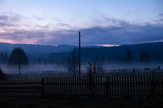 Landscape nature view background. View from street at a wonderful landscape nature view with space for your text in mountains