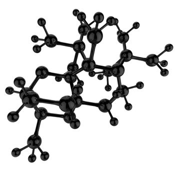 Molecule 3d on white background