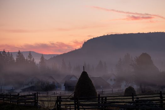 Landscape nature view background. View from street at a wonderful landscape nature view with space for your text in mountains