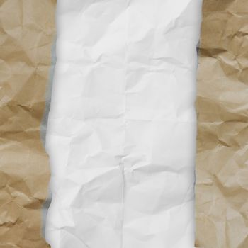 recycle crumpled paper background texture in composition