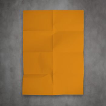 orange  recycle crumpled paper background as concept