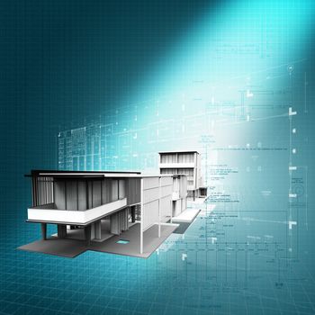 new modern architectural 3d  background as concept