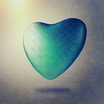 heart lines mesh 3d as vintage style  concept