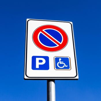 Handicap parking Only sign for disabled drivers