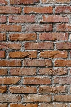 Details of an old weathered brick wall. Image would work as a background or wallpaper.