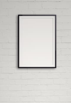 empty modern style frame on composition wall as concept