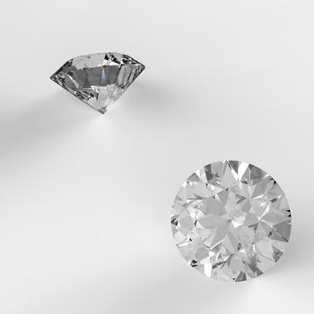 Diamonds 3d in composition as concept