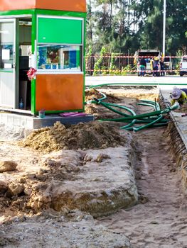 repairing and maintenance fuel pipe underground station surface