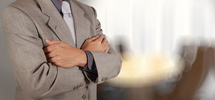 businessman success with his board room background 