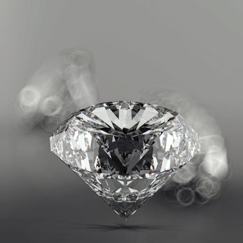 Diamonds 3d in composition as concept 