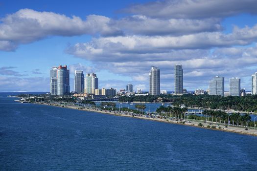 The Macarthur Causeway from Miami to South Beach