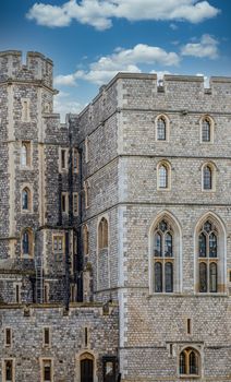 Details of Windsor Castle, in Windsor England, United Kingdom