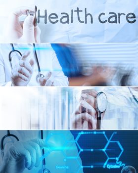 Collage of Various modern medical concept