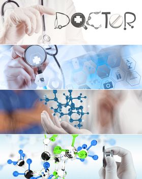 Collage of Various modern medical concept