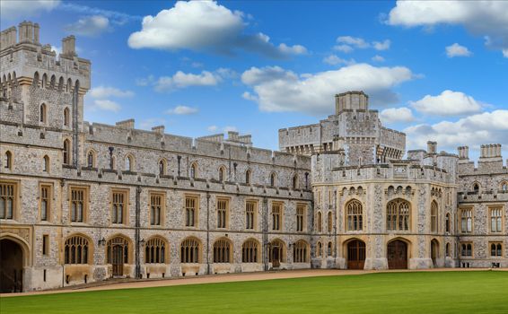 Details of Windsor Castle, in Windsor England, United Kingdom