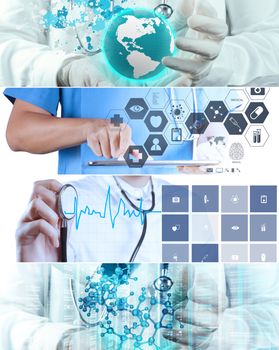 Collage of Various modern medical concept