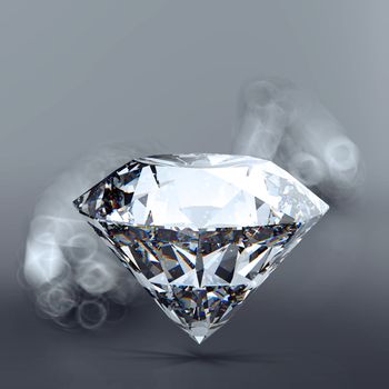 Diamonds 3d in composition as concept 