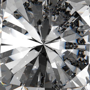 Diamonds 3d in composition as concept 