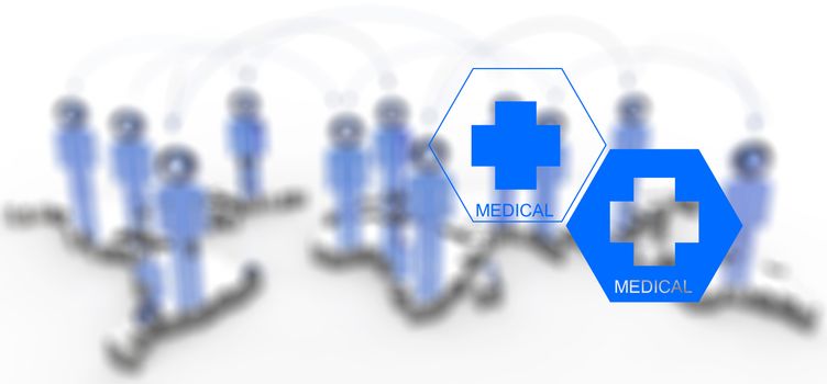 medical network graphic  as concept