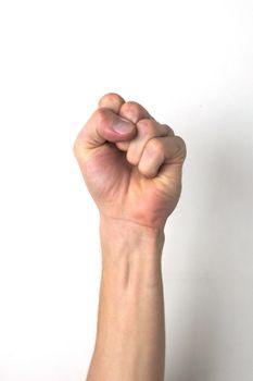 A fist held up high. The universal symbol for resistance, uprising or protest.
