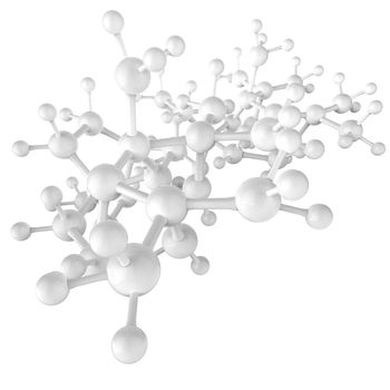 Molecule white color 3d as concept as medical concept