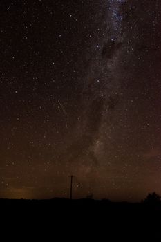 The milky way across the night sky as seen from the desert of Lavalle, in the province of Mendoza, Argentina.
