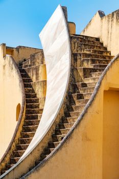 Jamtar Mantar, an astronomical park in Jaipur, Rajasthan, India. An UNESCO World heritage.