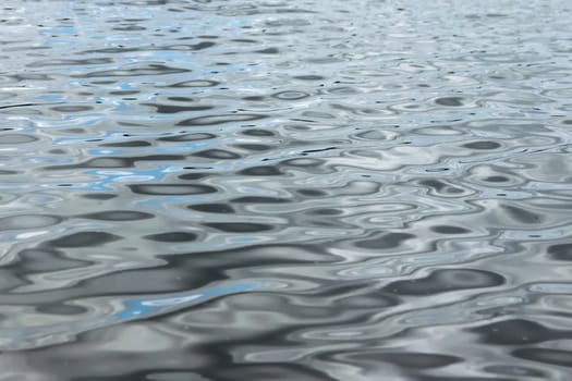 Silver reflections on the waters of a lake. Full frame texture detail.