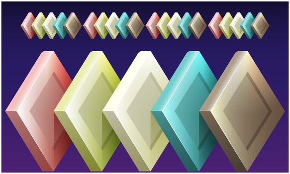 digital textile design of diamond boxes on abstract backgrounds