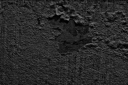 Black color Paint peeling cuticles on textured Wall plaster Siemens, Background Cracked walls inbreeding, Abstract wall Black background texture
