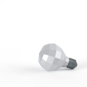 low polygonal 3d light bulb concept symbol