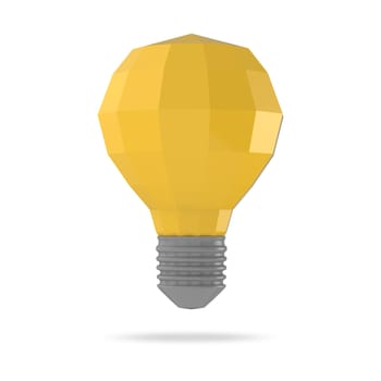 low polygonal 3d  light bulb concept symbol