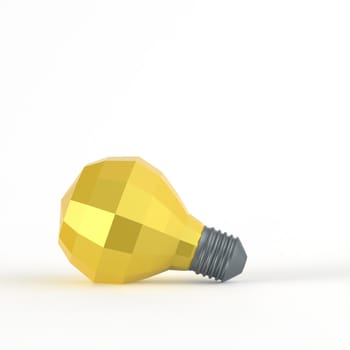 low polygonal 3d  light bulb concept symbol