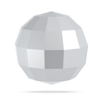 Abstract low poly 3d sphere on background
