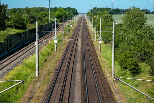 Two highspeed railway tracks seen in Germany