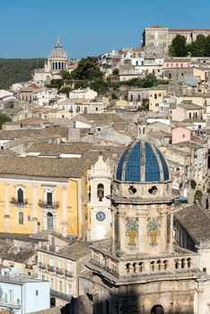 The old baroque town of Ragusa Ibla in the Val di Noto in Sicily