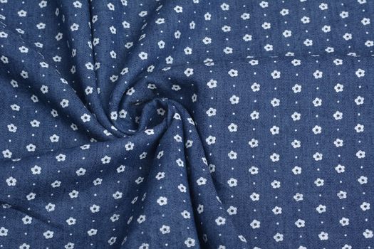 blue fabric texture, closeup, background. Use for sewing and tailoring, Sew dress and cloth