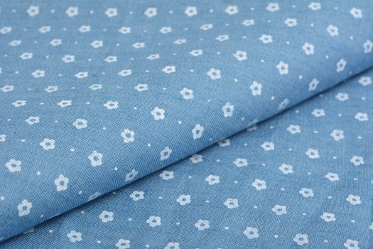 blue fabric texture, closeup, background. Use for sewing and tailoring, Sew dress and cloth