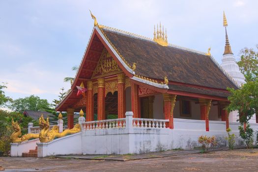 Buddhist temple of Wat Phone Sa Ath Phatiya Moungkoun, in Luang Prabang, Laos.