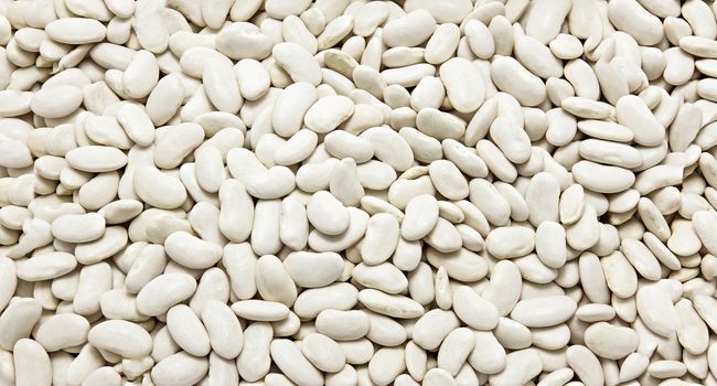 White Beans texture background - grocery products, close up