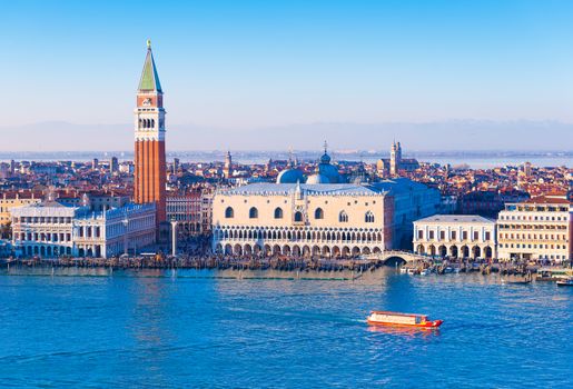 Venice, Italy. Aerial panorama of the most popular Italian city.
