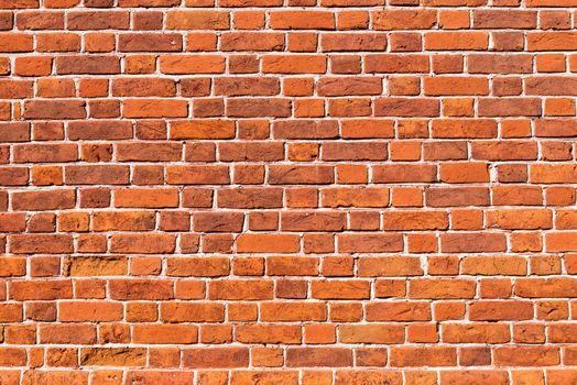 Red brick wall background, vintage brickwork texture
