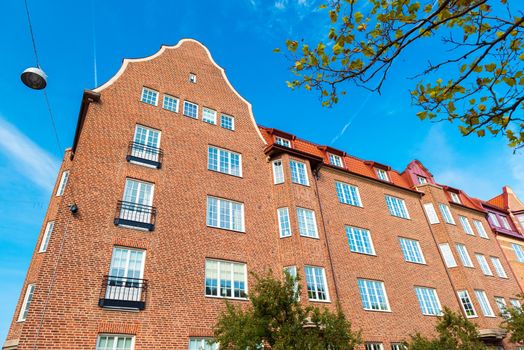 Traditional Swedish architecture of the city of Malmo
