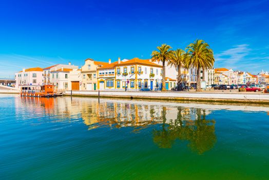 Cityscape of Aveiro, a small beautiful town in Portugal, also known as "The Portuguese Venice"