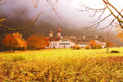 autumn scene Konigsee, Germany