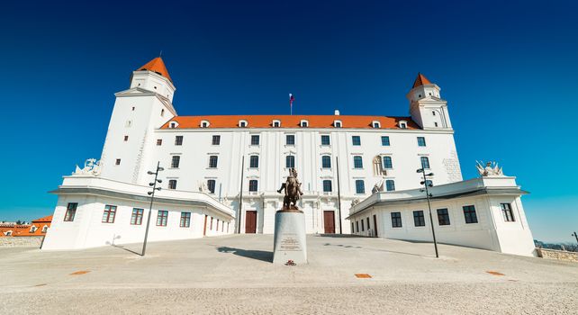 Bratislava - March 2014, Slovakia:  View of Bratislava Castle, the main landmark of the Slovakia Capital city