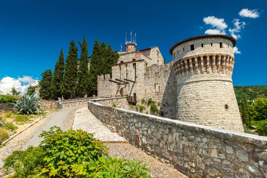 Brescia - July 2017, Lombardy region, Italy: The Castle of Brescia (Castello di Brescia)