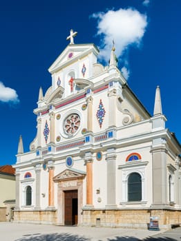 Brezje - May 2017, Slovenia: View of The Basilica of St. Mary Help