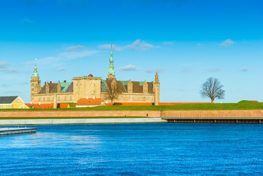 Helsingor - October 2018, Denmark: View of The Kronborg Castle also known as Elsinore
