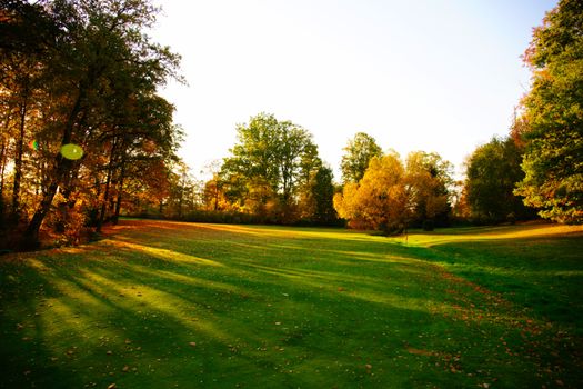 Autumn in Stirin Castle Park near Prague, Czech Republic